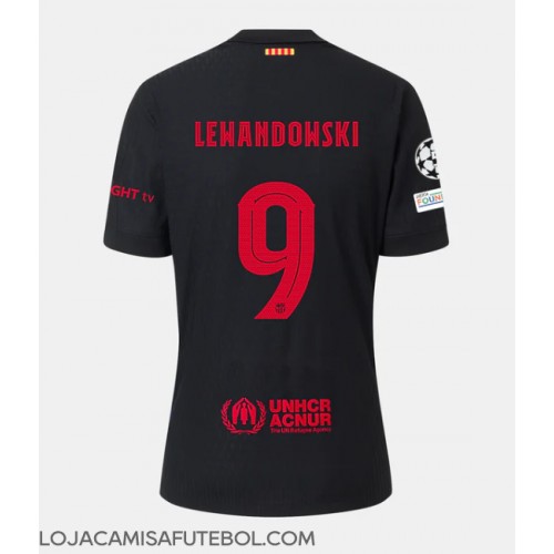 Camisa de Futebol Barcelona Robert Lewandowski #9 Equipamento Secundário 2024-25 Manga Curta